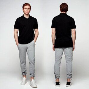 S-L-A-C-K-E-R Men's Elton Slim Fit Convertible Knit Jogger Pants - Size L (34)